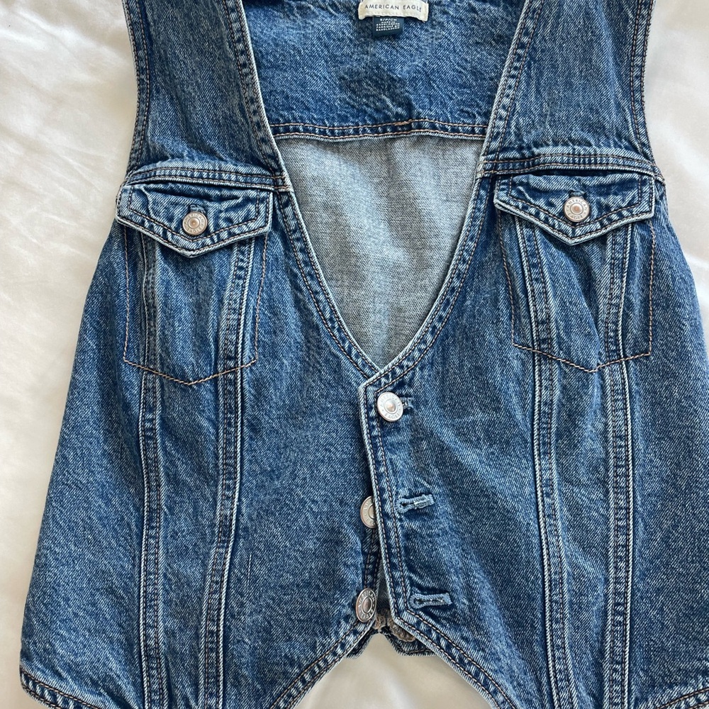 american eagle denim vest